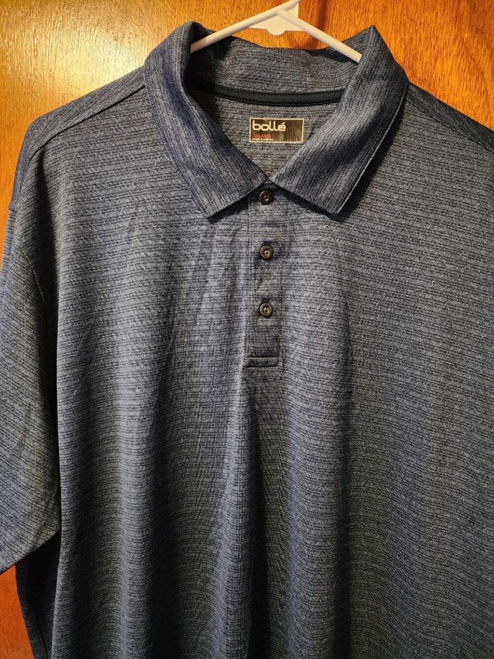 Men's 2XL Bolle Blue Short Sleeve Golf Polo Shirt